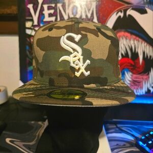 Camo Sox hat fitted 7 3/4